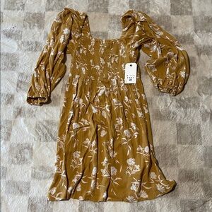 Billabong Golden Floral Long Sleeve Dress